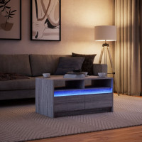 Produktbild för Soffbord med LEDs grå sonoma konstruerat trä