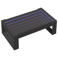 Produktbild för Soffbord med Infinity LEDs svart 90x53x30 cm