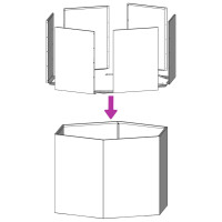 Produktbild för Odlingslåda sexkantig 104x90x45 cm rosttrögt stål