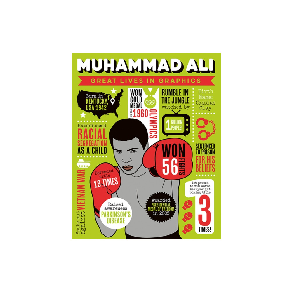 Produktbild för Great Lives in Graphics: Muhammad Ali (inbunden, eng)