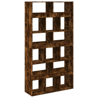 Produktbild för Rumsavdelare rökfärgad ek 100x33x187,5 cm konstruerat trä