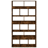 Produktbild för Rumsavdelare rökfärgad ek 100x33x187,5 cm konstruerat trä