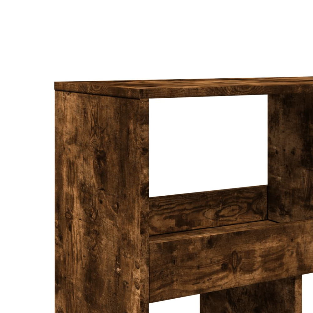 Produktbild för Rumsavdelare rökfärgad ek 100x33x187,5 cm konstruerat trä