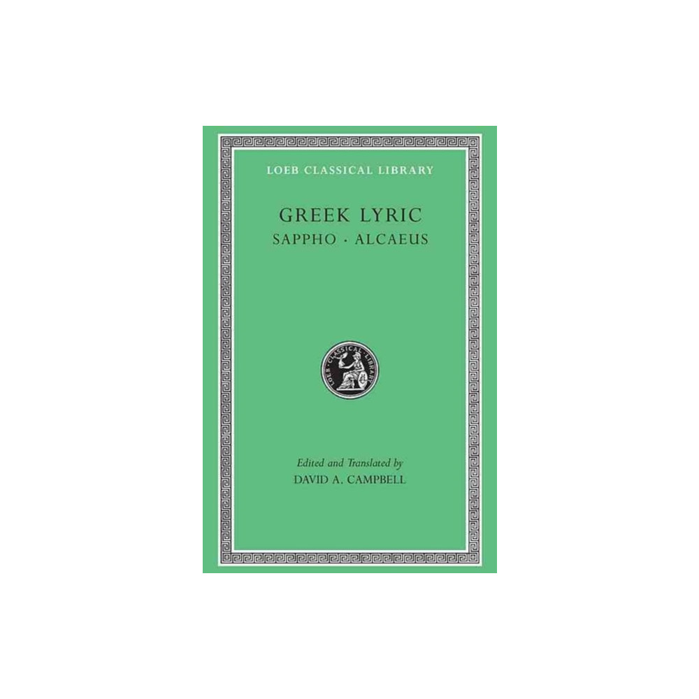 Produktbild för Greek Lyric, Volume I (inbunden, eng)