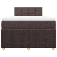Produktbild för Ramsäng med madrass mörkbrun 120x190 cm tyg