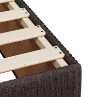 Produktbild för Ramsäng med madrass mörkbrun 120x190 cm tyg