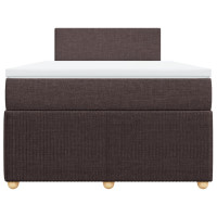 Produktbild för Ramsäng med madrass mörkbrun 120x190 cm tyg