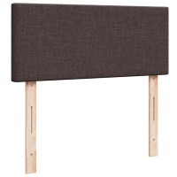 Produktbild för Ramsäng med madrass mörkbrun 120x190 cm tyg