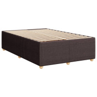Produktbild för Ramsäng med madrass mörkbrun 120x190 cm tyg