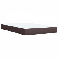 Produktbild för Ramsäng med madrass mörkbrun 120x190 cm tyg