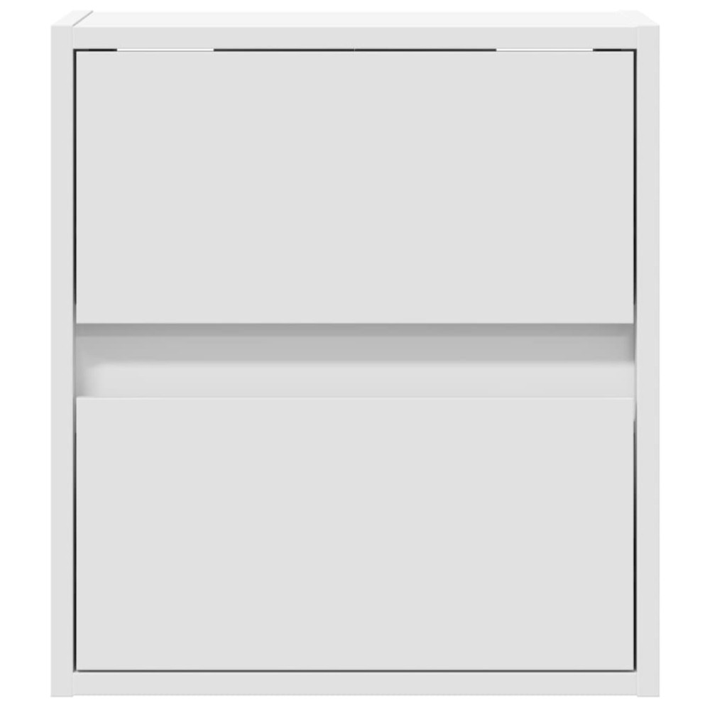 Produktbild för Väggmonterad tv-bänk LED 2 st vit 41x31x45 cm