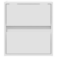 Produktbild för Väggmonterad tv-bänk LED 2 st vit 41x31x45 cm
