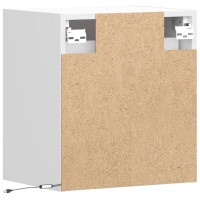 Produktbild för Väggmonterad tv-bänk LED 2 st vit 41x31x45 cm