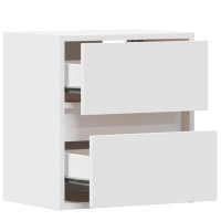 Produktbild för Väggmonterad tv-bänk LED 2 st vit 41x31x45 cm
