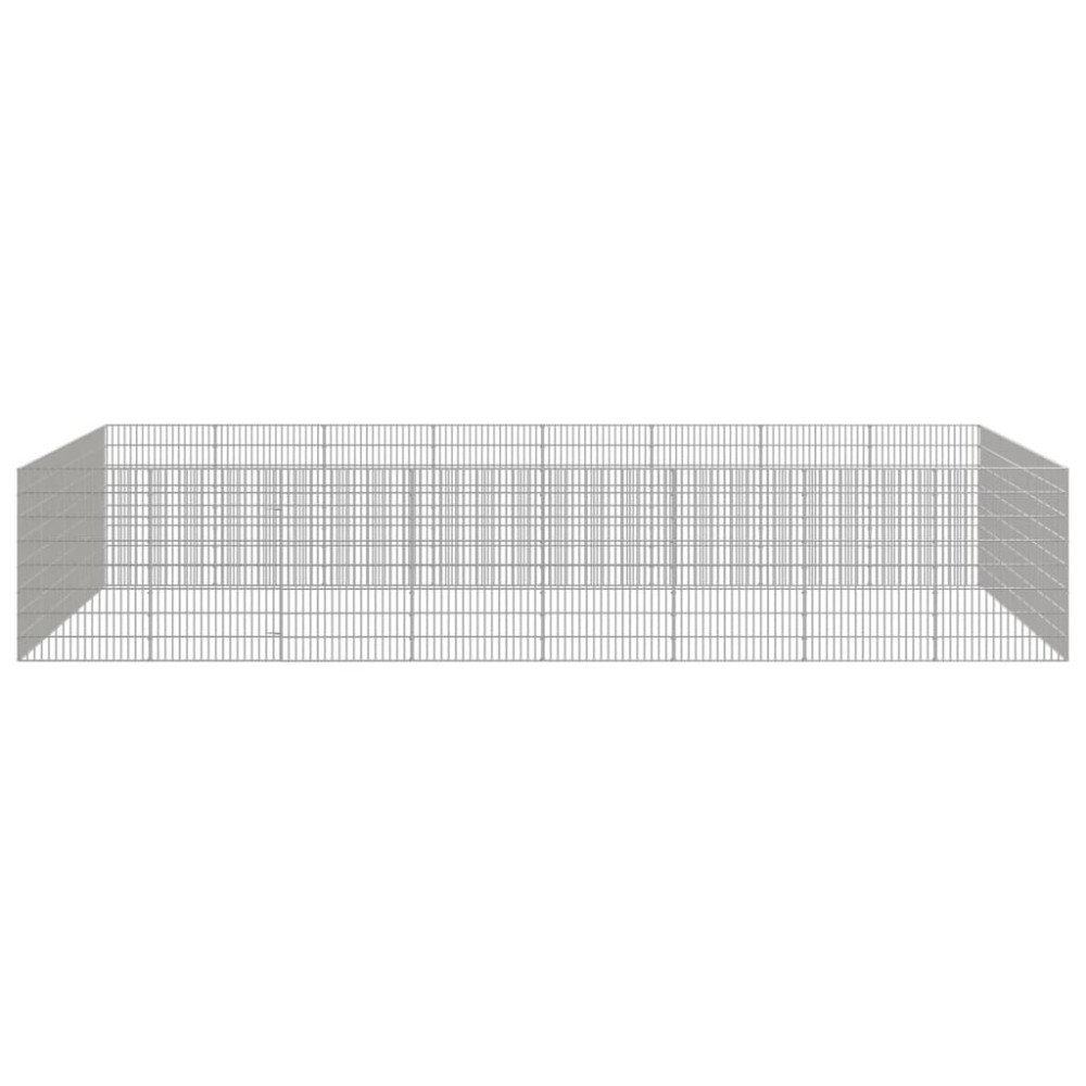Produktbild för Husdjursbur 24-panel 54x80 cm galvaniserat järn