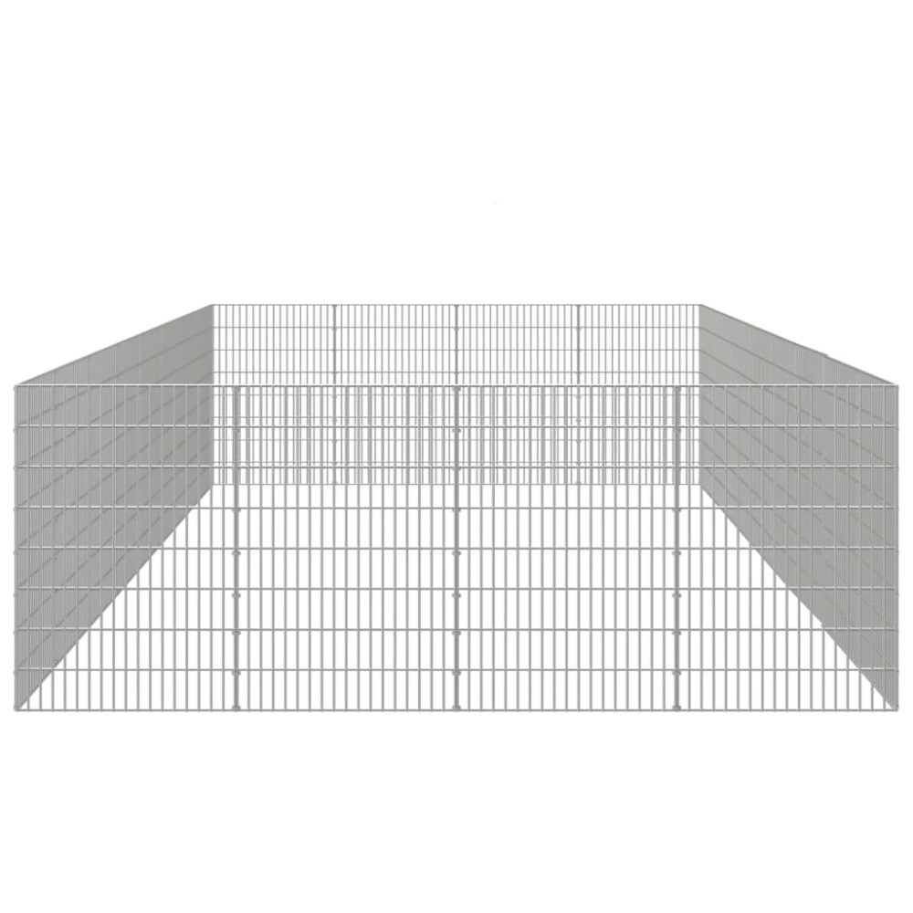 Produktbild för Husdjursbur 24-panel 54x80 cm galvaniserat järn