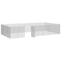 Produktbild för Husdjursbur 24-panel 54x80 cm galvaniserat järn