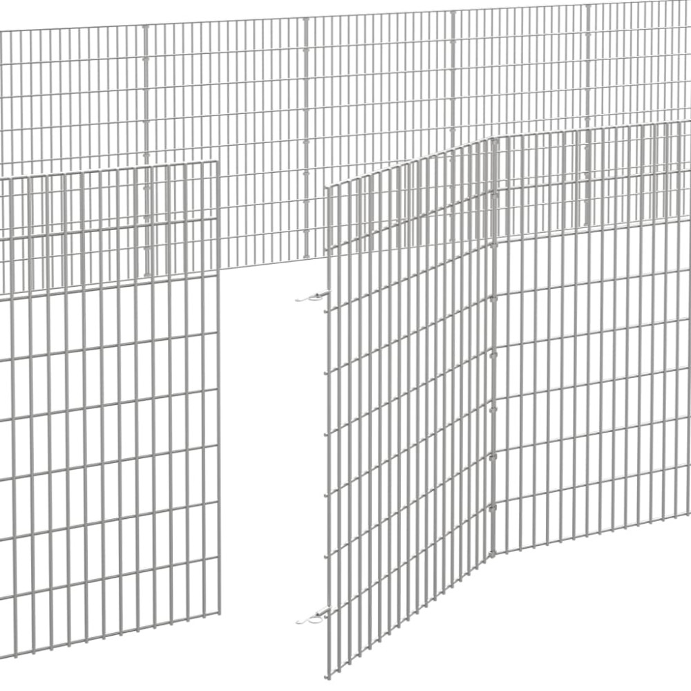 Produktbild för Husdjursbur 24-panel 54x80 cm galvaniserat järn