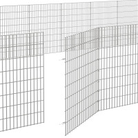 Produktbild för Husdjursbur 24-panel 54x80 cm galvaniserat järn