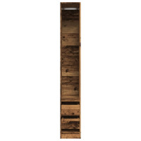 Produktbild för Garderob åldrat trä 30x50x200 cm konstruerat trä