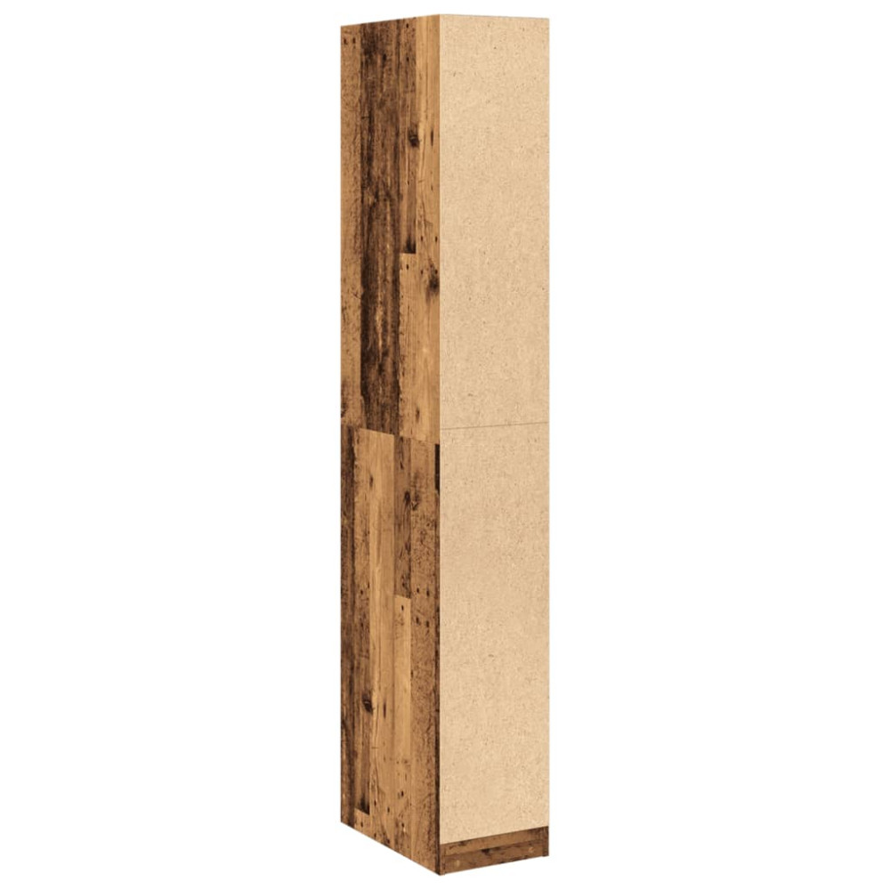Produktbild för Garderob åldrat trä 30x50x200 cm konstruerat trä