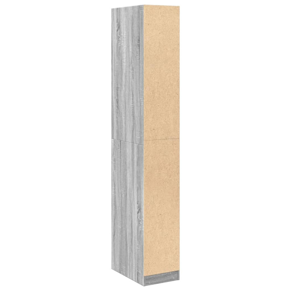 Produktbild för Garderob grå sonoma 30x50x200 cm konstruerat trä