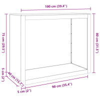 Produktbild för Vedställ grön 100x40x80 cm stål