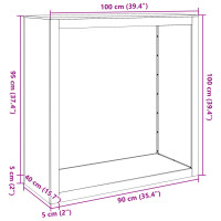 Produktbild för Vedställ 100x40x100 cm galvaniserat stål