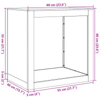 Produktbild för Vedställ antracit 60x40x60 cm stål