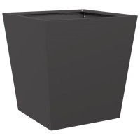 Produktbild för Trädgårdskrukor 2 st svart 40x40x40 cm stål