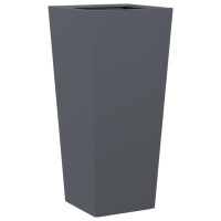 Produktbild för Trädgårdskrukor 2 st antracit 35x35x75 cm stål