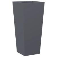 Produktbild för Trädgårdskrukor 2 st antracit 35x35x75 cm stål