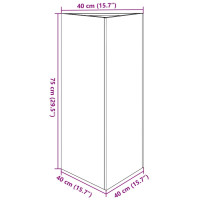 Produktbild för Odlingslådor 2 st triangulär 40x34,5x70 cm galvaniserat stål