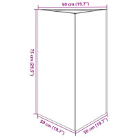 Produktbild för Odlingslåda olivgrön triangulär 50x43x75 cm stål