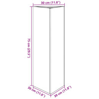 Produktbild för Odlingslådor 2 st triangulär 30x26x75 cm galvaniserat stål