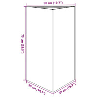 Produktbild för Odlingslådor 2 st triangulär 50x43x75 cm rostfritt stål