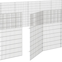 Produktbild för Husdjursbur 24-panel 54x100 cm galvaniserat järn