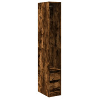 Produktbild för Garderob rökfärgad ek 30x50x200 cm konstruerat trä