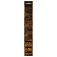 Produktbild för Garderob rökfärgad ek 30x50x200 cm konstruerat trä