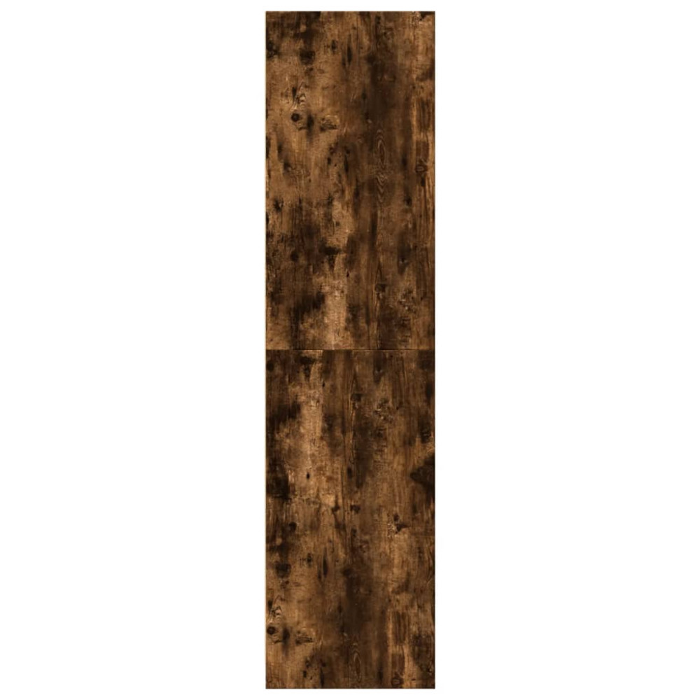 Produktbild för Garderob rökfärgad ek 30x50x200 cm konstruerat trä