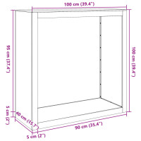 Produktbild för Vedställ vit 100x40x100 cm stål