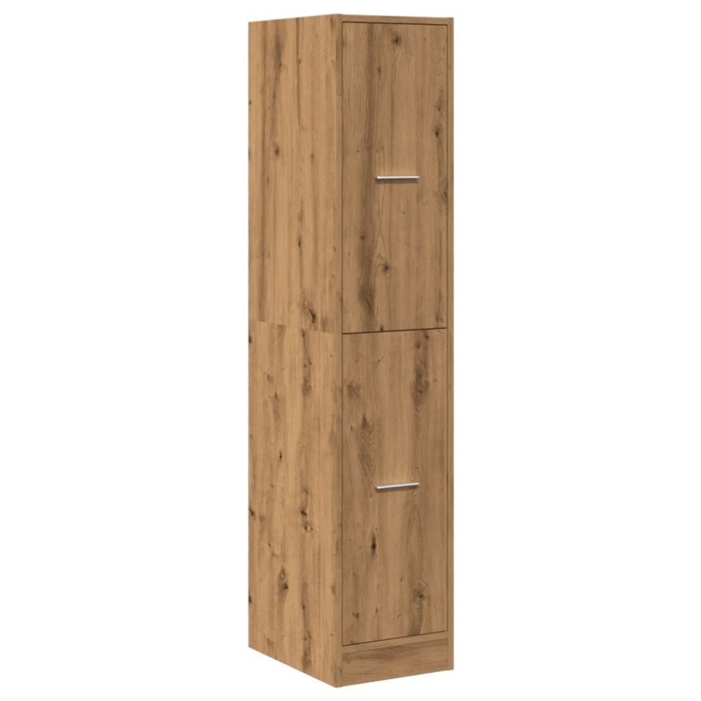 Produktbild för Apoteksskåp konstlädd ek 30x41x144,5 cm konstruerat trä