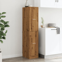 Produktbild för Apoteksskåp konstlädd ek 30x41x144,5 cm konstruerat trä
