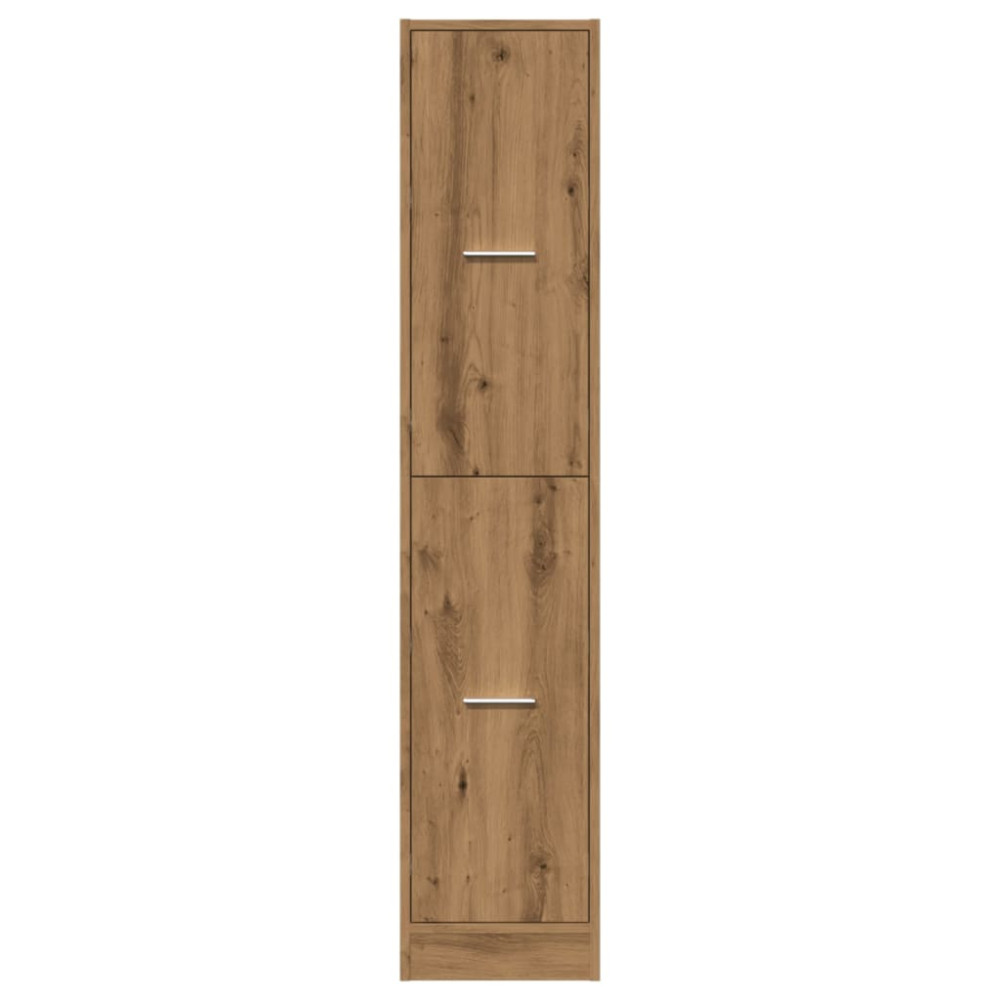 Produktbild för Apoteksskåp konstlädd ek 30x41x144,5 cm konstruerat trä