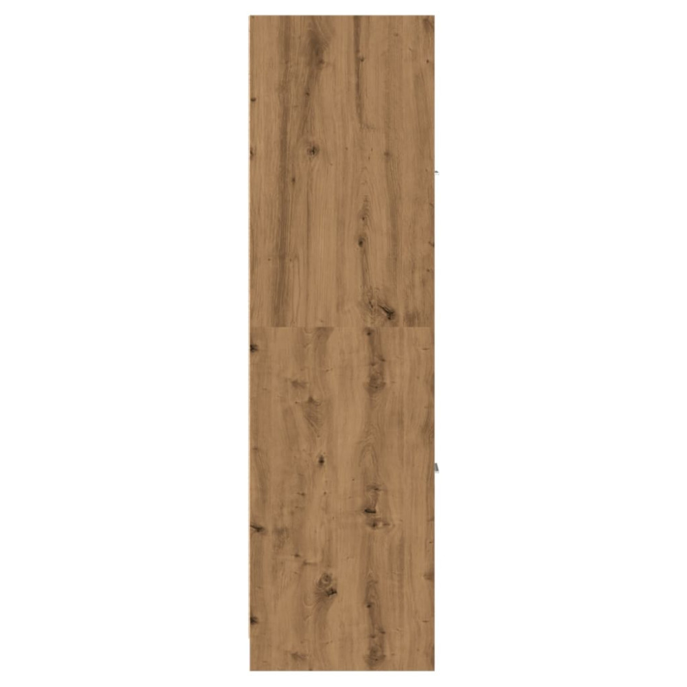Produktbild för Apoteksskåp konstlädd ek 30x41x144,5 cm konstruerat trä