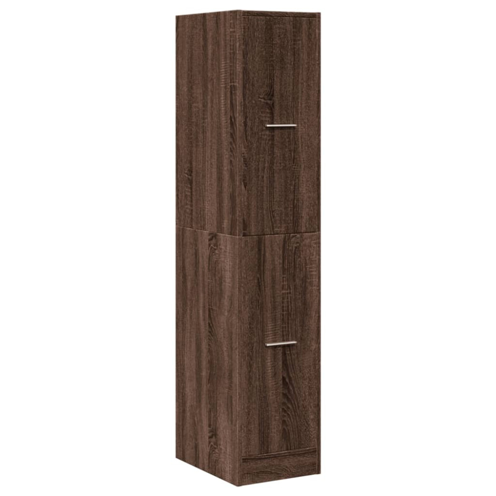 Produktbild för Apoteksskåp brun ek 30x41x144,5 cm konstruerat trä