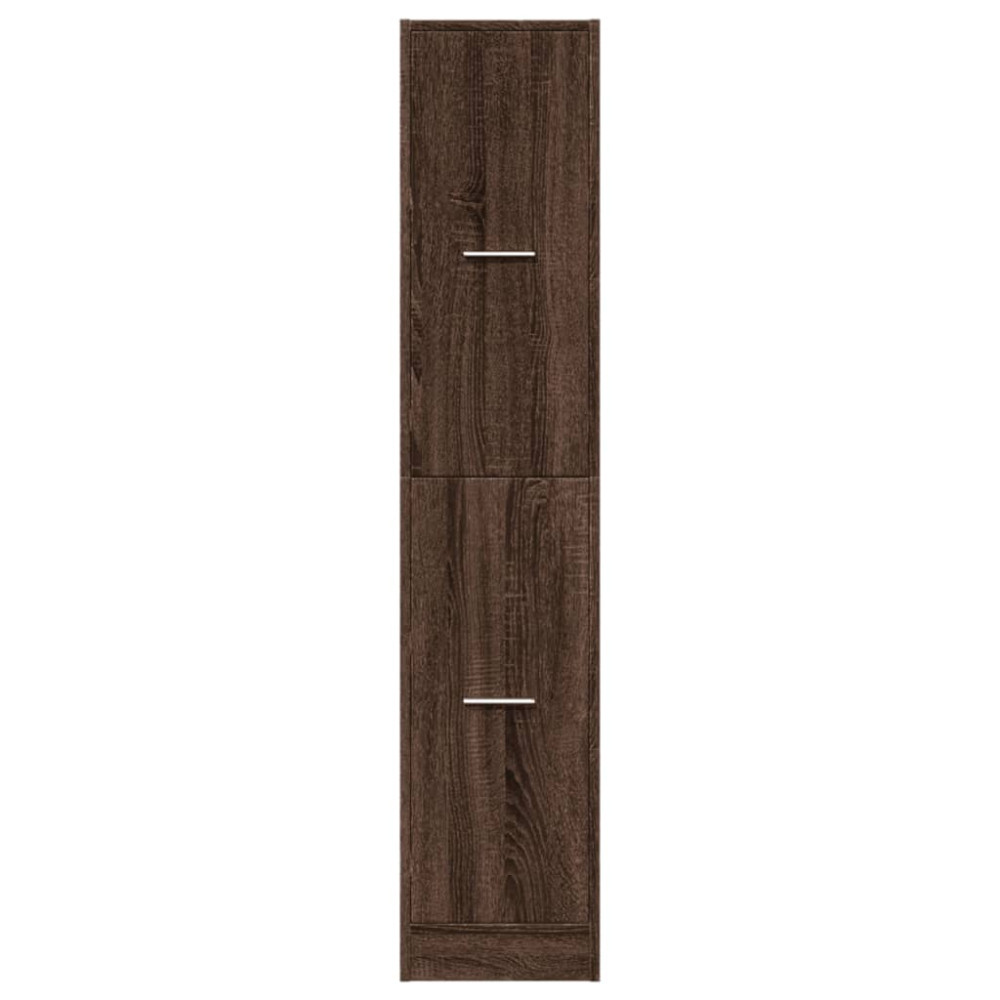 Produktbild för Apoteksskåp brun ek 30x41x144,5 cm konstruerat trä