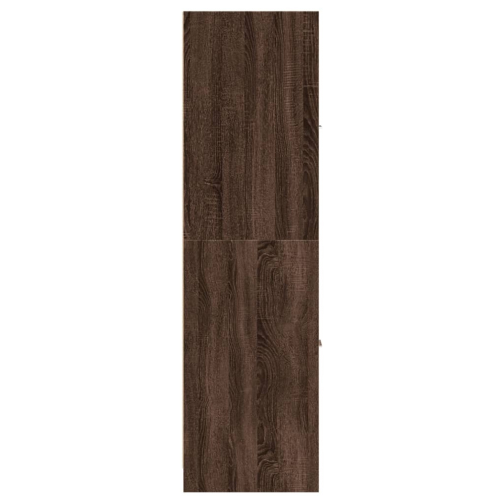 Produktbild för Apoteksskåp brun ek 30x41x144,5 cm konstruerat trä