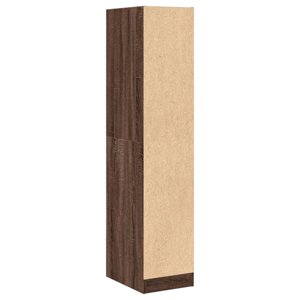 Produktbild för Apoteksskåp brun ek 30x41x144,5 cm konstruerat trä