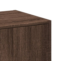 Produktbild för Apoteksskåp brun ek 30x41x144,5 cm konstruerat trä